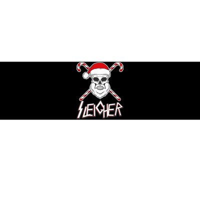 Sleigher Santa Candy Cane Skull Bumper Sticker