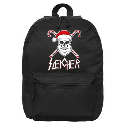 Sleigher Santa Candy Cane Skull 16 in Basic Backpack