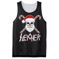 Sleigher Santa Candy Cane Skull Mesh Reversible Basketball Jersey Tank