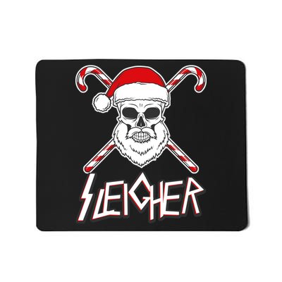 Sleigher Santa Candy Cane Skull Mousepad