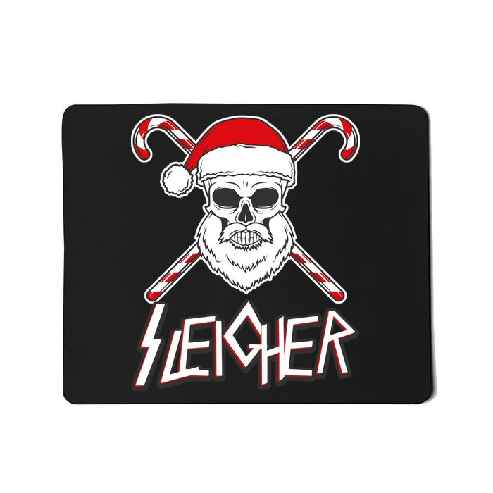 Sleigher Santa Candy Cane Skull Mousepad