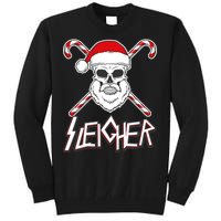 Sleigher Santa Candy Cane Skull Tall Sweatshirt