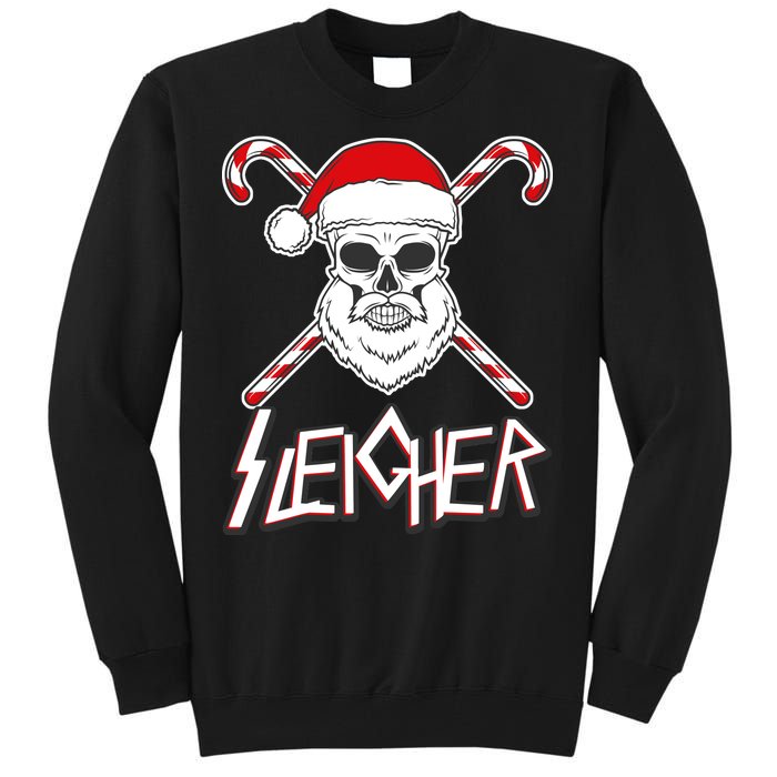 Sleigher Santa Candy Cane Skull Tall Sweatshirt