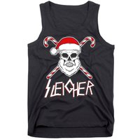 Sleigher Santa Candy Cane Skull Tank Top