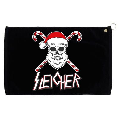 Sleigher Santa Candy Cane Skull Grommeted Golf Towel