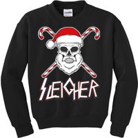 Sleigher Santa Candy Cane Skull Kids Sweatshirt