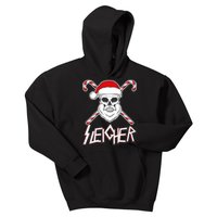 Sleigher Santa Candy Cane Skull Kids Hoodie