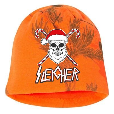 Sleigher Santa Candy Cane Skull Kati - Camo Knit Beanie