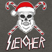 Sleigher Santa Candy Cane Skull Cotton Canvas Backpack