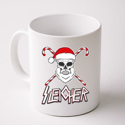 Sleigher Santa Candy Cane Skull Coffee Mug