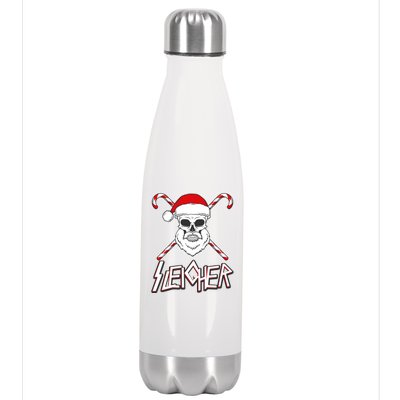 Sleigher Santa Candy Cane Skull Stainless Steel Insulated Water Bottle