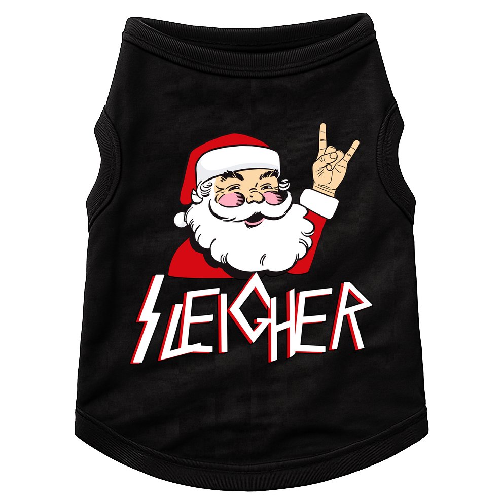 Sleigher Santa Rocks Doggie Tank