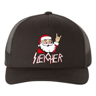 Sleigher Santa Rocks Yupoong Adult 5-Panel Trucker Hat