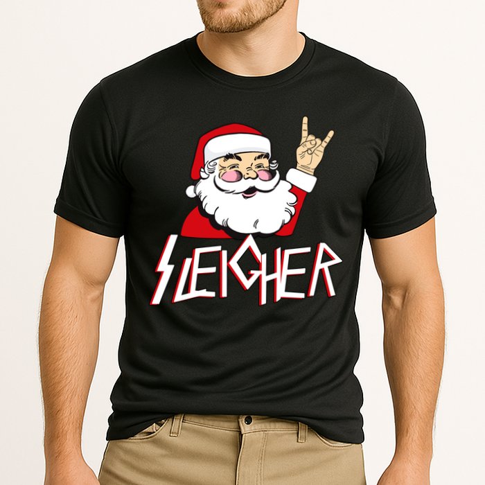 Sleigher Santa Rocks Performance Shirt