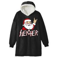 Sleigher Santa Rocks Hooded Wearable Blanket