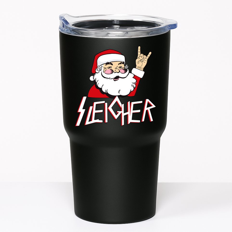 Sleigher Santa Rocks Tumbler