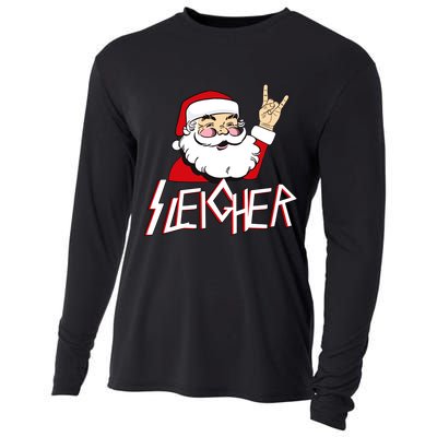 Sleigher Santa Rocks Cooling Performance Long Sleeve Crew