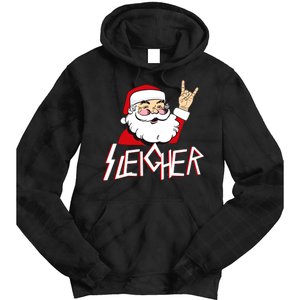 Sleigher Santa Rocks Tie Dye Hoodie