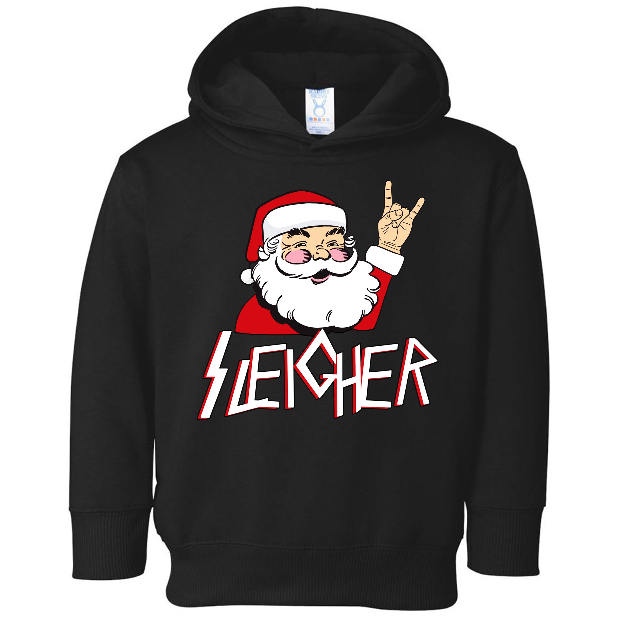 Sleigher Santa Rocks Toddler Hoodie