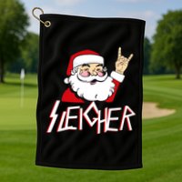 Sleigher Santa Rocks Golf Towel