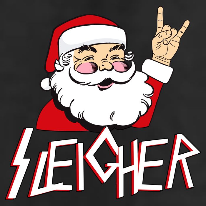 Sleigher Santa Rocks Golf Towel