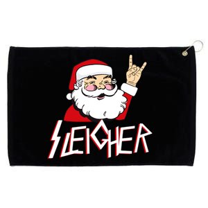 Sleigher Santa Rocks Grommeted Golf Towel