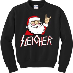 Sleigher Santa Rocks Kids Sweatshirt