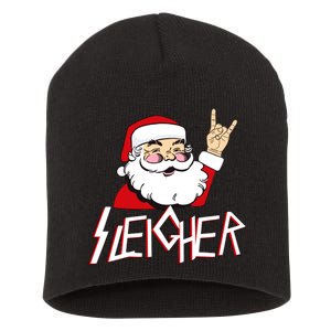 Sleigher Santa Rocks Short Acrylic Beanie