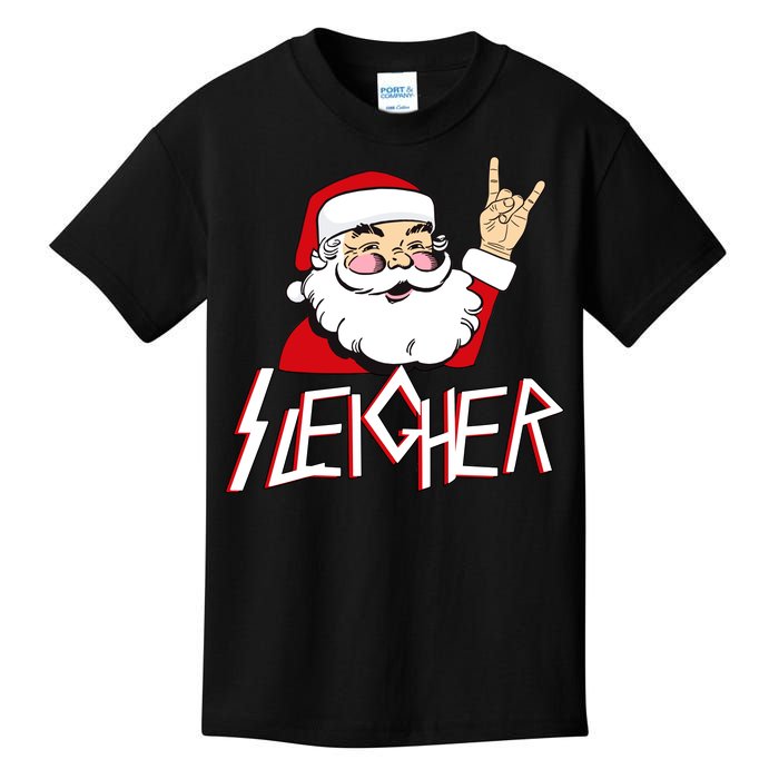 Sleigher Santa Rocks Kids T-Shirt