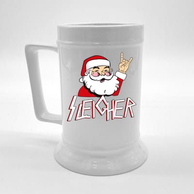 Sleigher Santa Rocks Beer Stein