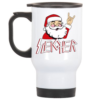 Sleigher Santa Rocks Stainless Steel Travel Mug