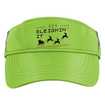 Sleighin It Ugly Christmas  Adult Drive Performance Visor