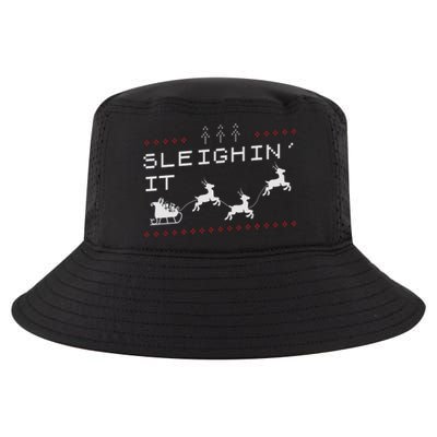 Sleighin It Ugly Christmas  Cool Comfort Performance Bucket Hat