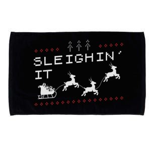 Sleighin It Ugly Christmas  Microfiber Hand Towel