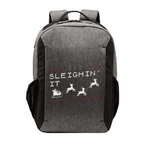 Sleighin It Ugly Christmas  Vector Backpack