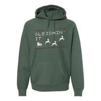 Sleighin It Ugly Christmas  Premium Hoodie