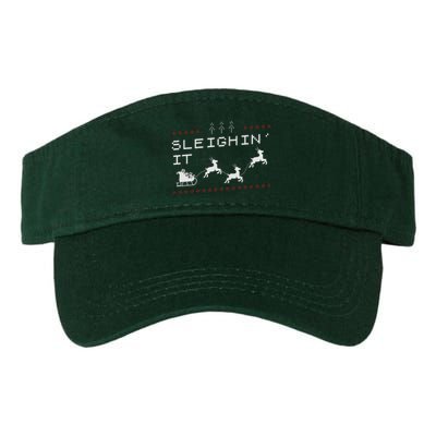 Sleighin It Ugly Christmas  Valucap Bio-Washed Visor