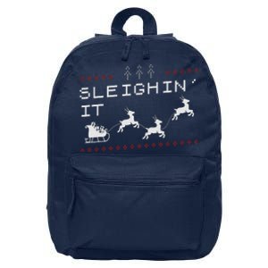 Sleighin It Ugly Christmas  16 in Basic Backpack