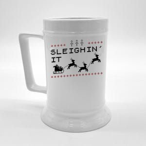 Sleighin It Ugly Christmas  Beer Stein