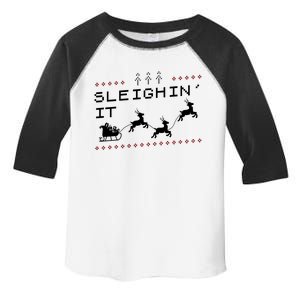 Sleighin It Ugly Christmas  Toddler Fine Jersey T-Shirt