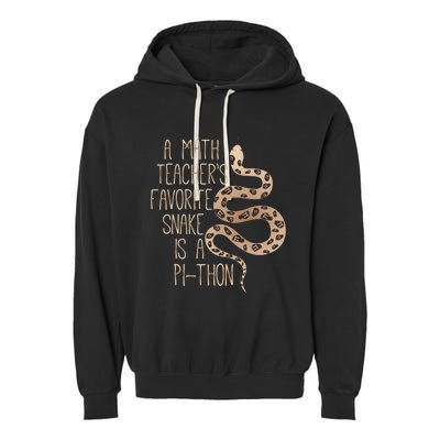 Snake Lovers Funny Math Saying, Pi Day Math Teachers Funny Garment-Dyed Fleece Hoodie