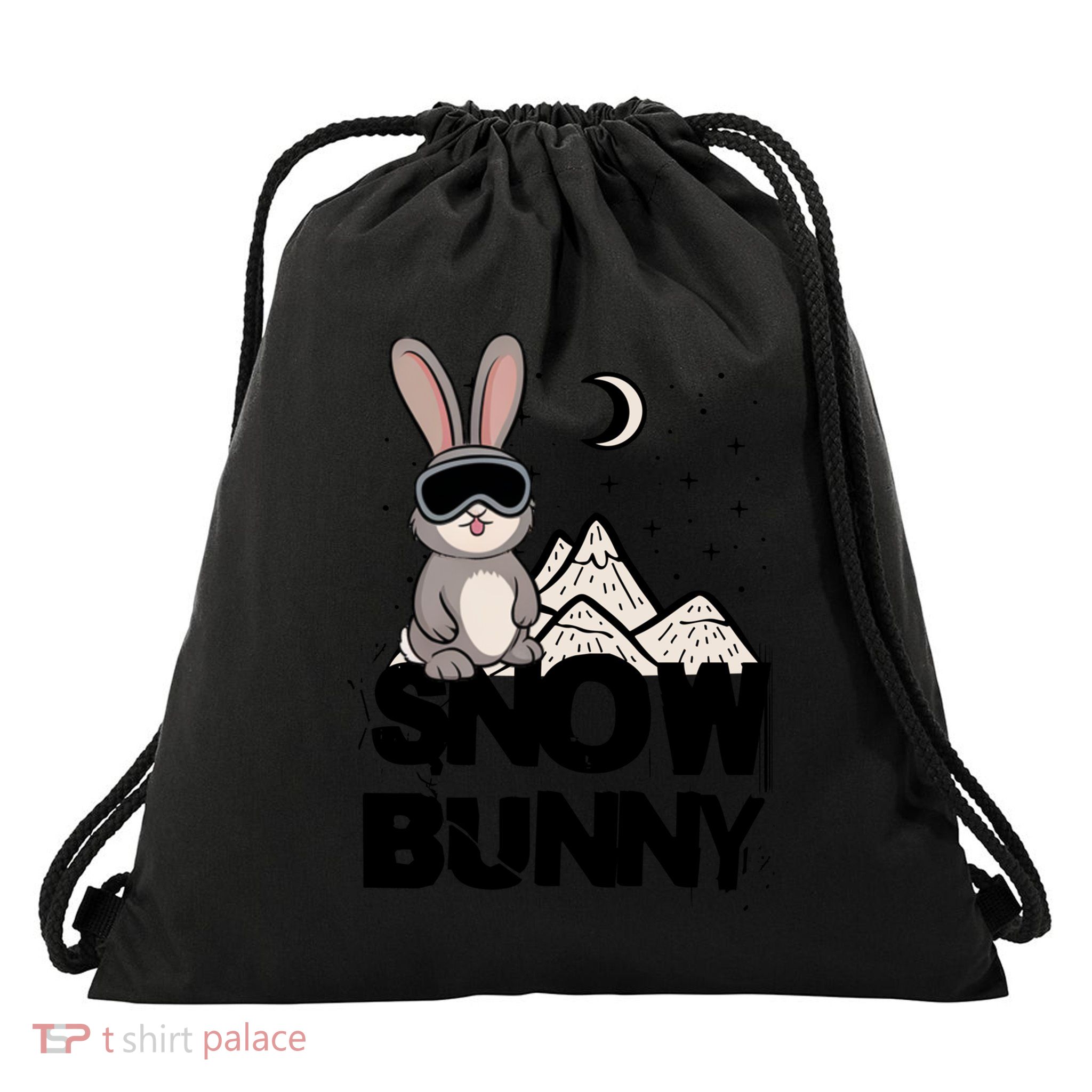 Skiing Lover Funny Ski Lodge Snowboard Snow Bunny Gift Drawstring Bag