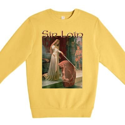 Sir Loin Funny Sirloin Steak Premium Crewneck Sweatshirt