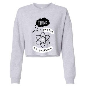 Science Lover Funny Science Teacher Atom Science Cropped Pullover Crew