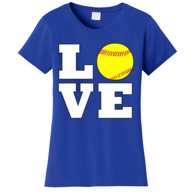 Softball Love Fastpitch Softball Player Gift Women's T-Shirt