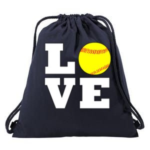 Softball Love Fastpitch Softball Player Gift Drawstring Bag