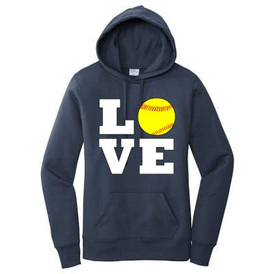 Softball Love Fastpitch Softball Player Gift Women's Pullover Hoodie