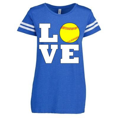 Softball Love Fastpitch Softball Player Gift Enza Ladies Jersey Football T-Shirt