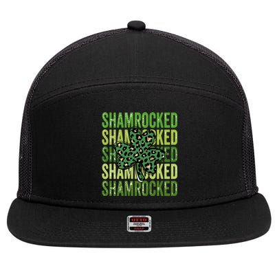 Shamrocked Lucky Flower 7 Panel Mesh Trucker Snapback Hat