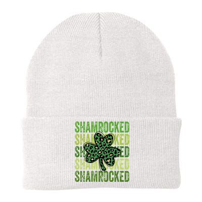 Shamrocked Lucky Flower Knit Cap Winter Beanie